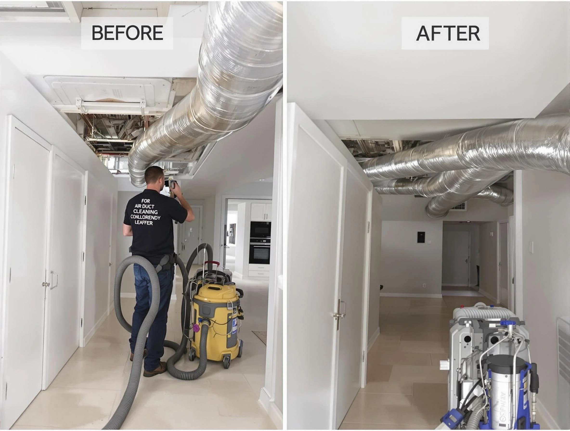 Fort Lee Air Duct Cleaning professional performing thorough air duct cleaning in Fort Lee