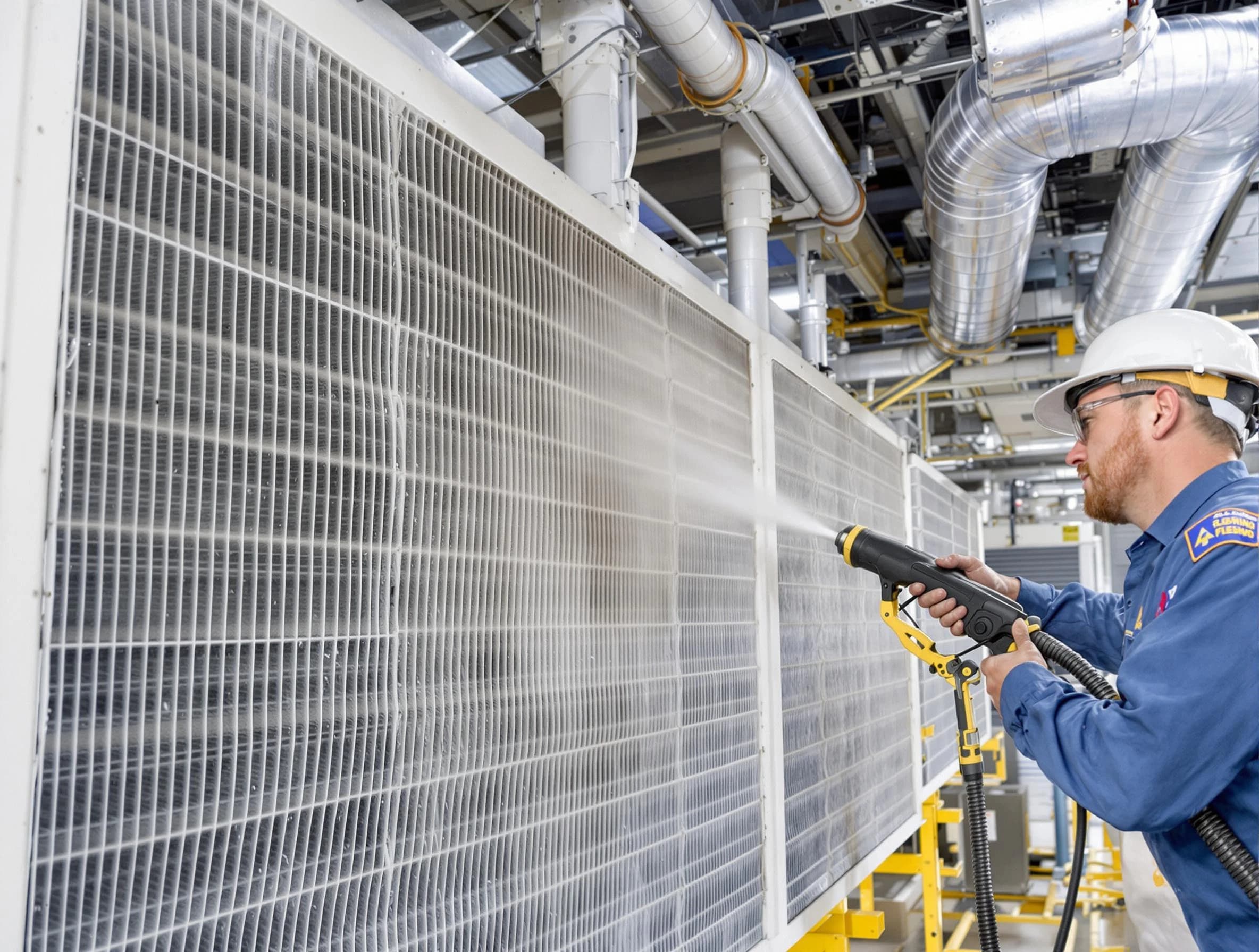 Professional commercial coil cleaning by Fort Lee Air Duct Cleaning in Fort Lee