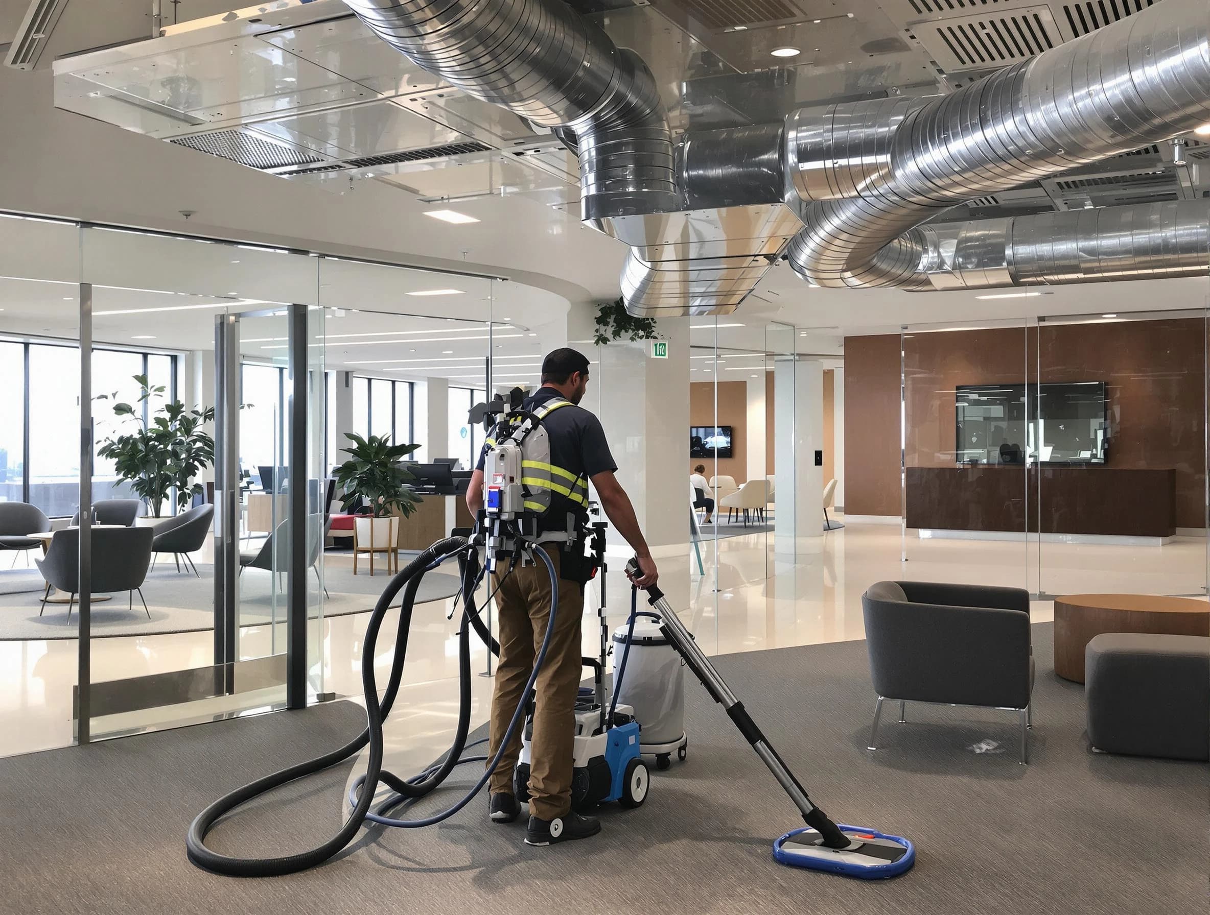 Commercial duct cleaning service by Fort Lee Air Duct Cleaning in Fort Lee