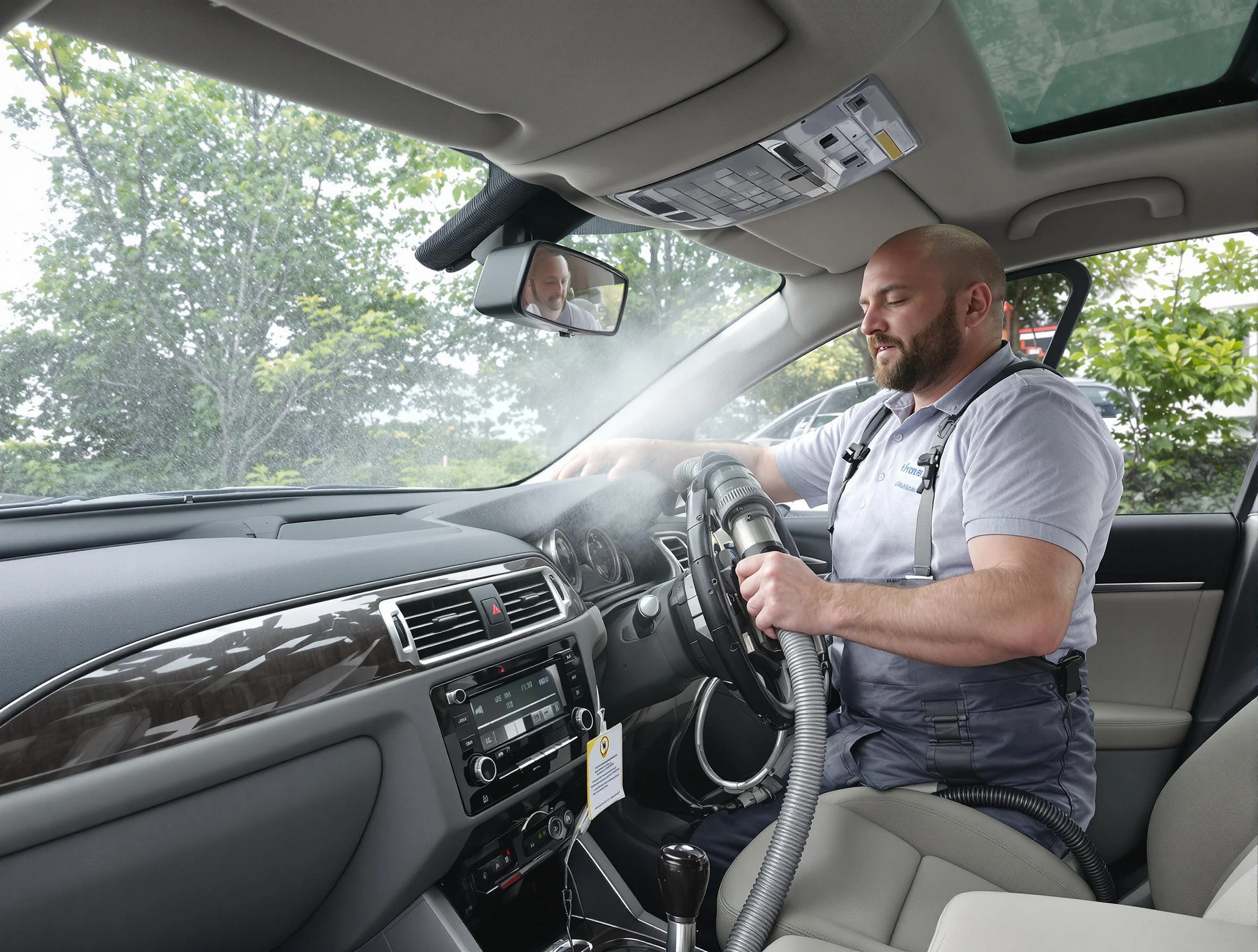 Fort Lee Air Duct Cleaning specialist performing professional car duct cleaning in Fort Lee