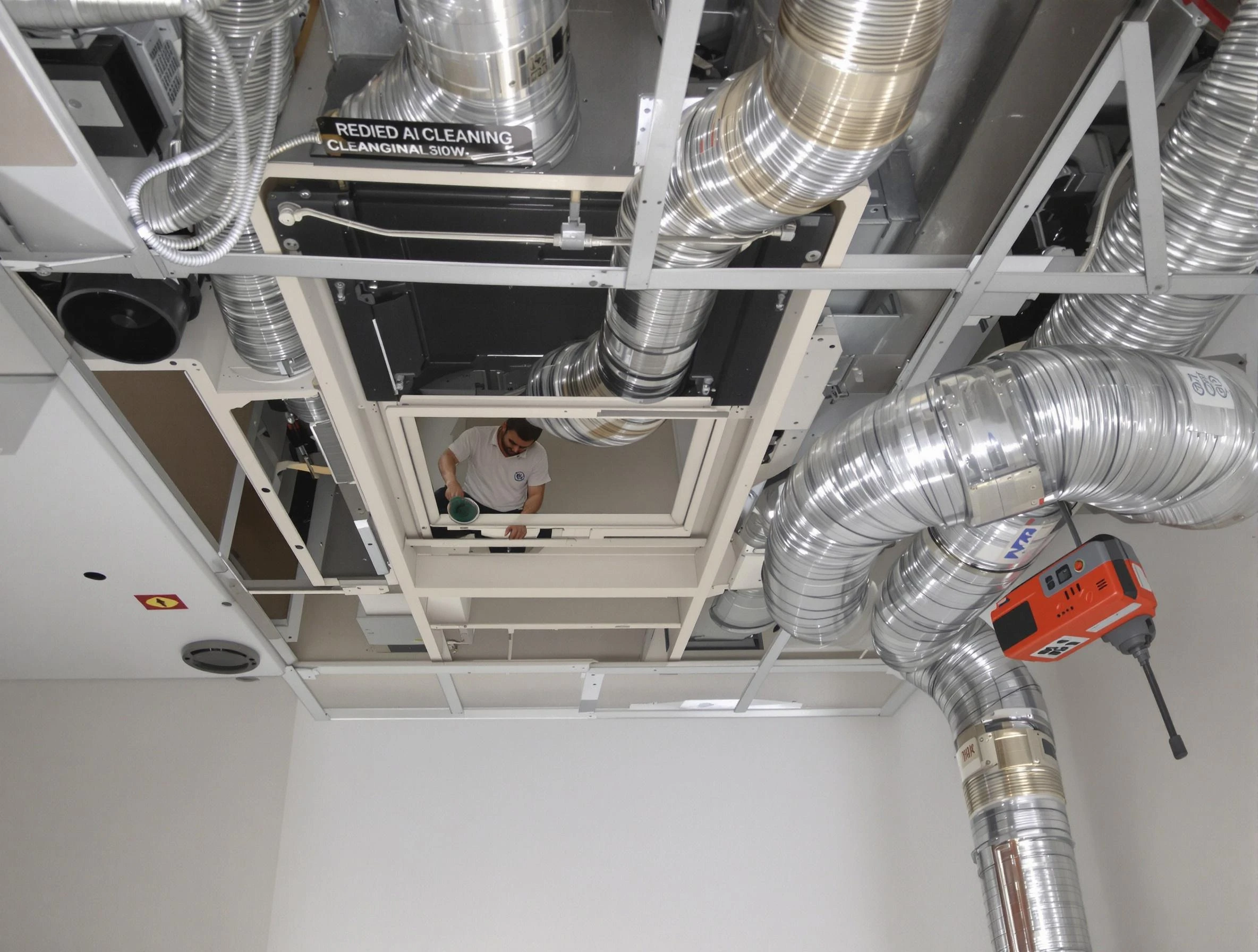 Fort Lee Air Duct Cleaning technician performing detailed central duct system cleaning in Fort Lee